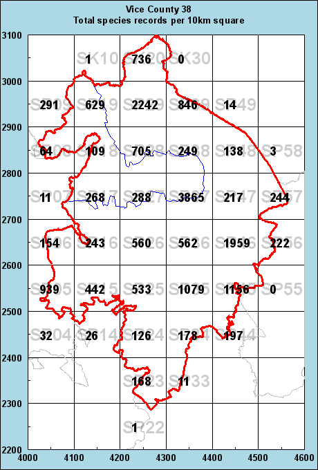 Total records per 10Km
        sq.